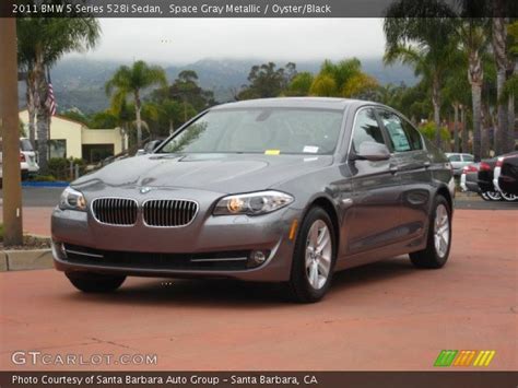 Space Gray Metallic 2011 Bmw 5 Series 528i Sedan Oysterblack Interior