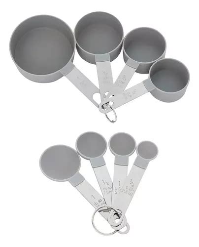 Juego De Tazas Y Cucharas Medidoras Culinarias Kit De Cocina