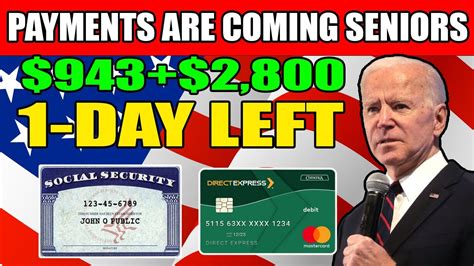 Breaking News Payment Are Coming Seniors 2800 943 01Day Left For