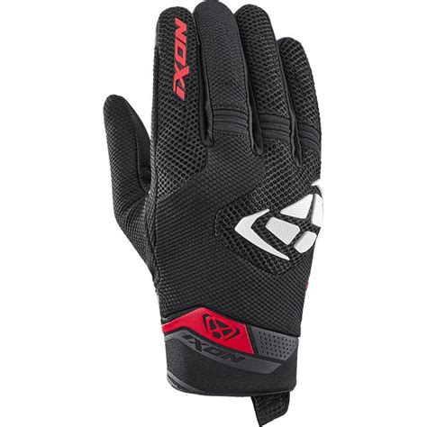 Gants MIG 2 AIRFLOW IXON noir blanc rouge MOTO AXXE FR Gants moto été