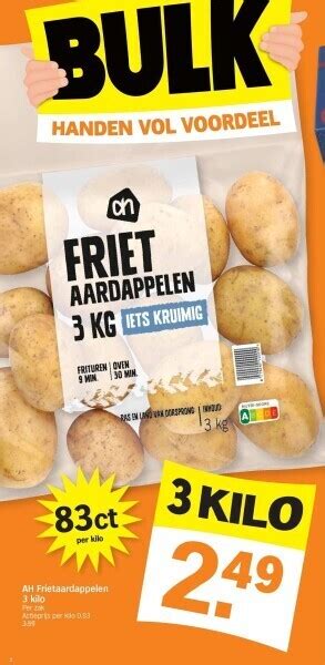 Ah Frietaardappelen 3 Kilo Promotie Bij Albert Heijn