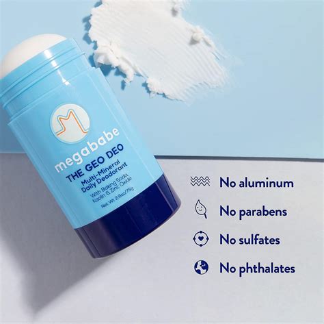 Megababe Daily Deodorant Aluminum Free All Natural Geo Deo With Multi