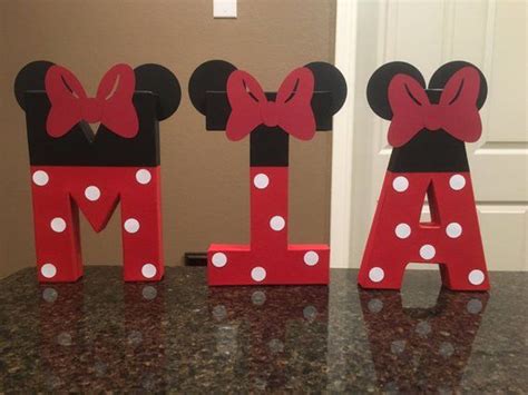 Minnie Mouse Personalizado Nombre Letras Precio Es Por Letra Etsy