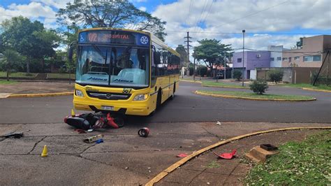 Motociclista Herido En Un Choque Con Un Colectivo Urbano