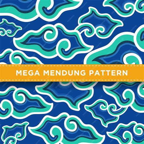 premium vector batik mega mendung pattern central java indonesia