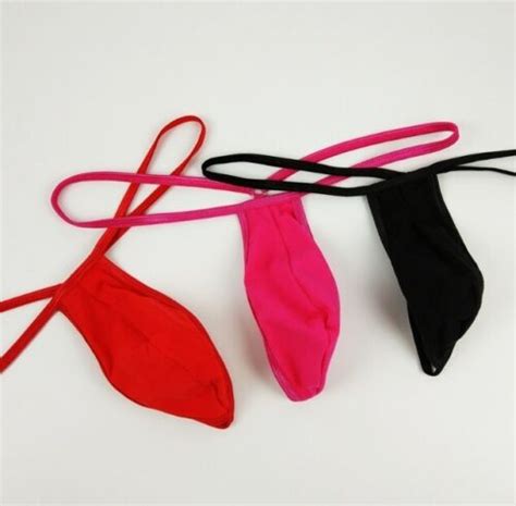 Sexy Men S Bulge Pouch Thong Jockstrap Low Rise G String T Back Bikini