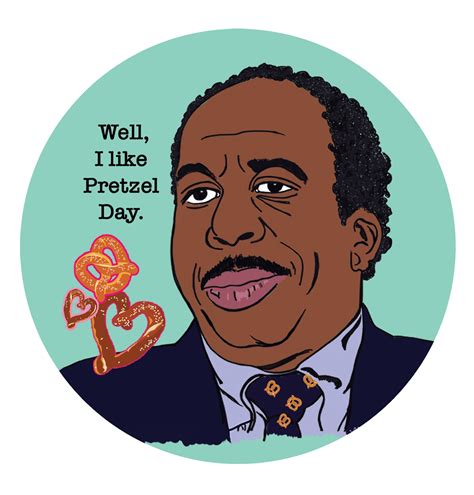 Stanley Hudson Sticker Pretzel Day Etsy Uk