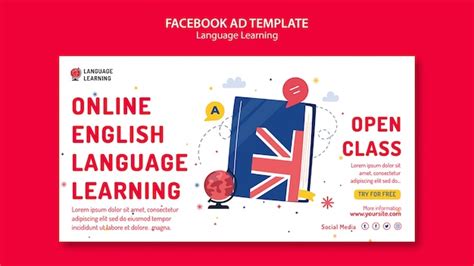 Free Psd Language Learning Template Design