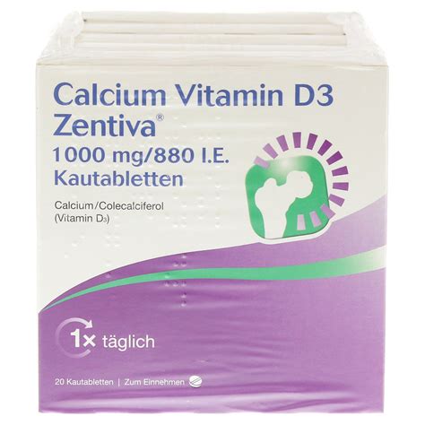 Calcium Vitamin D Zentiva Mg I E Kautab St Ck N Medpex