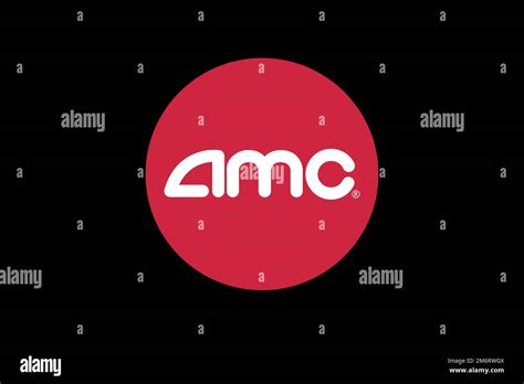 Amc Theatres Logo Black Background Stock Photo Alamy