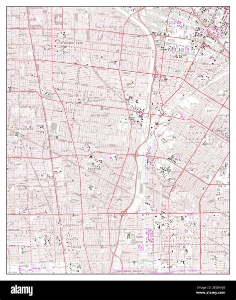 South Gate California Map 1964 124000 United States Of America By