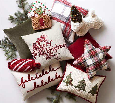 Festive Gingerbread House Pillow Pottery Barn