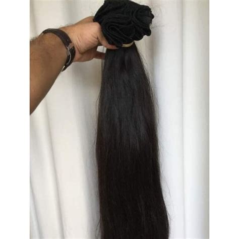 Cabelo Humano Liso Ondulado 70 75 Cm 100 G Tecido Shopee Brasil