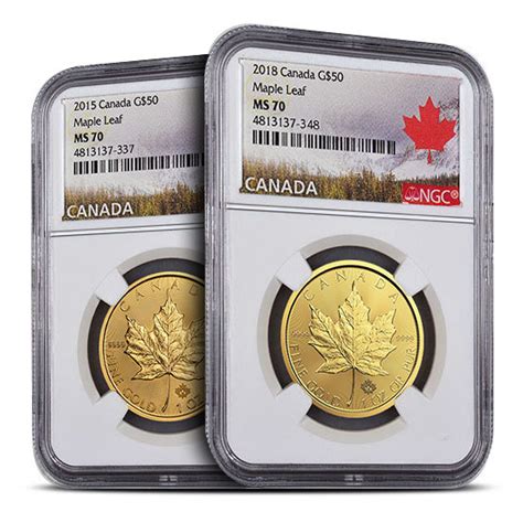 Canadian Maple Leaf 1 Oz Gold Coin NGC MS70 Provident Metals