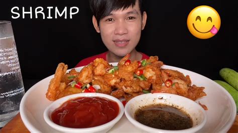 Mukbang Asmr Eating Fried Shrimp Mukbang Eating Show Youtube