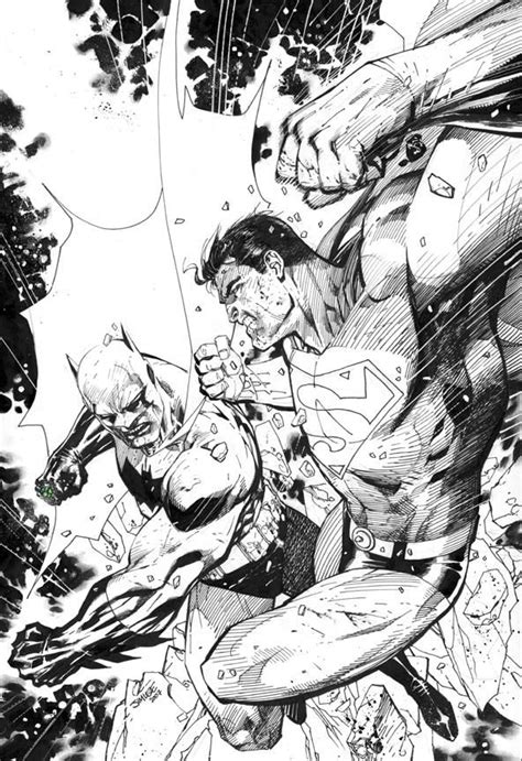 Batman Vs Superman Drawings And Sketches Jim Lee Jim Lee Art