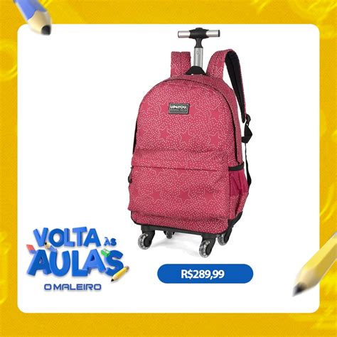 Mochila Rodas Juvenil Feminina Rodas Stars Up You Mc Up