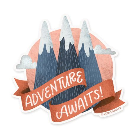 Adventure Awaits Sticker — She Makes Joy