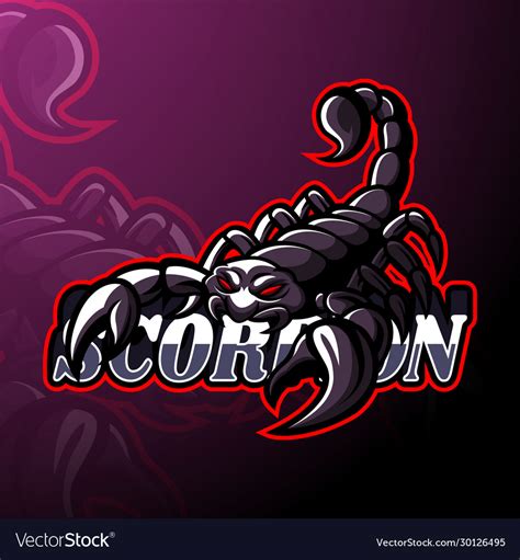 Scorpion esport logo mascot design Royalty Free Vector Image