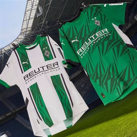 Borussia Mönchengladbach 24 25 Puma Home and Away Kits Football Shirt