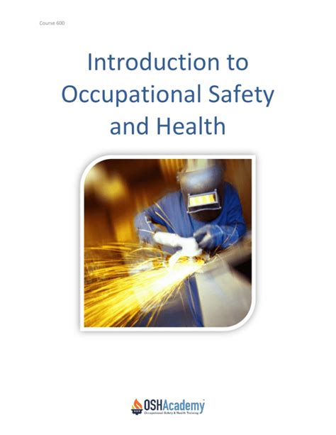 Introduction To Occupational Safety And Health