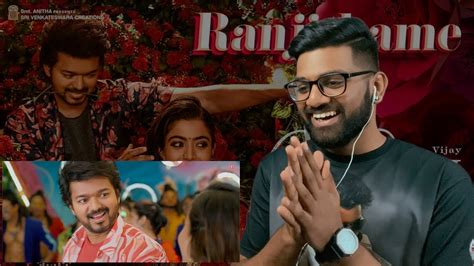 Ranjithame Varisu Lyric Song REACTION Thalapathy Vijay Rashmika