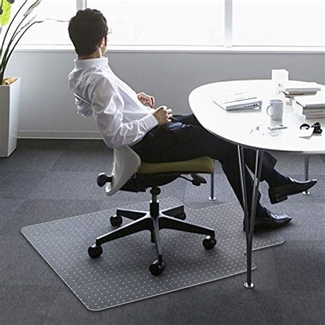 Azadx Clear Office Chair Mat For Low Standard And No Pile Carpeted