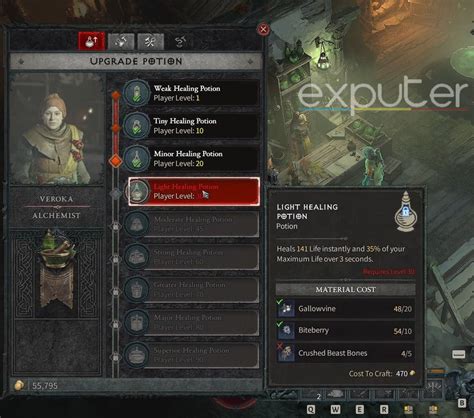 Diablo Craft Elixirs Upgrade Potions Exputer