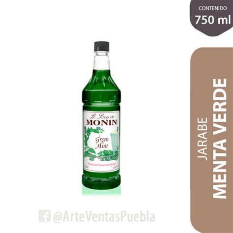 Jarabe Menta Verde Monin Cj Ml Arte Ventas