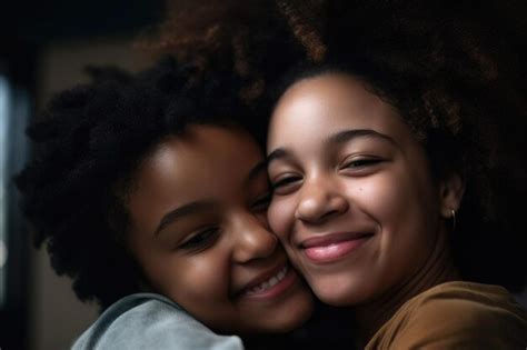 Premium Ai Image Shot Of A Young Girl Hugging Her Mother