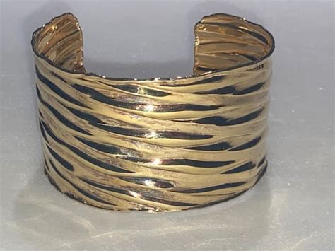 Sterling Gold Wash Cuff Gem