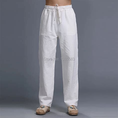 New Top Quality Men Pants Classic White Kung Fu Sport Trousers Martial