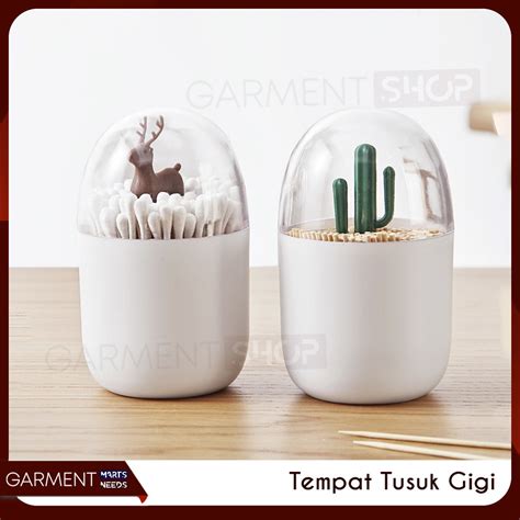 Jual Tempat Tusuk Gigi Cotton Bud Lucu Unik Kotak Wadah Penyimpanan