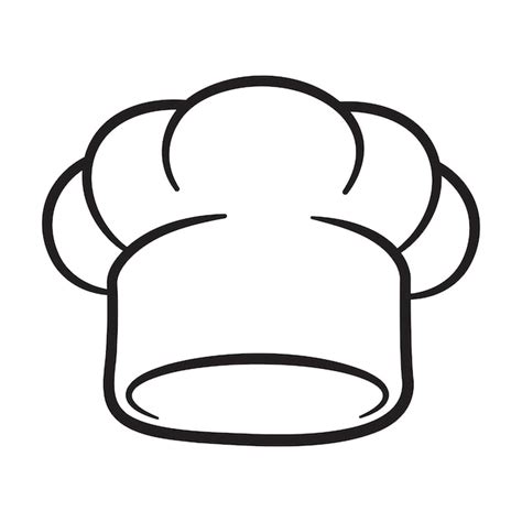 Dibujo De Sombrero De Chef De Estilo De Dibujos Animados Vector Premium