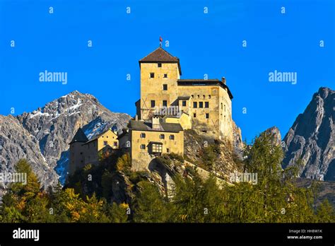 Tarasp Castle, Tarasp, Scuol, Lower Engadine, Grisons, Switzerland Stock Photo - Alamy