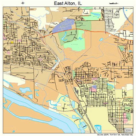 East Alton Illinois Street Map 1721553