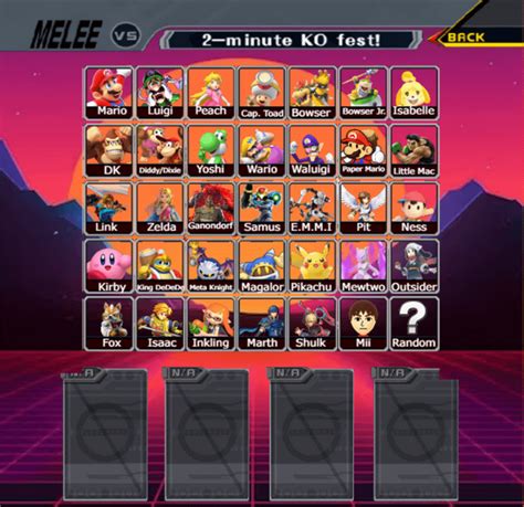 Fully unlocked roster for Super Smash Bros. Zero, my name for a remade ...