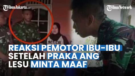 Reaksi Ibu Ibu Pengendara Motor Yang Ditendang Oknum Tni Saat Praka