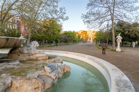 Villa Comunale Park In Naples Italy Stock Image Image Of Coast