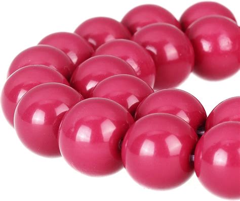 Rubyca Round Opaque Painted Druk Czech Glass Beads Bulk Jewelry Making Supplies