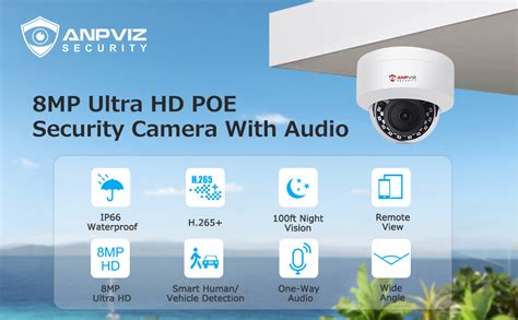 Amazon Anpviz Ultrahd K Mp C Mara Domo Ip Poe De Seguridad