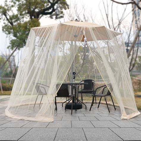 Summmer Savings Amlbb Black Patio Umbrella Mosquito Netting With