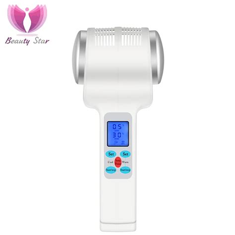 Lcd Ultrasonic Cryotherapy Hot Cold Hammer Lymphatic Face Lifting Massager Ultrasound