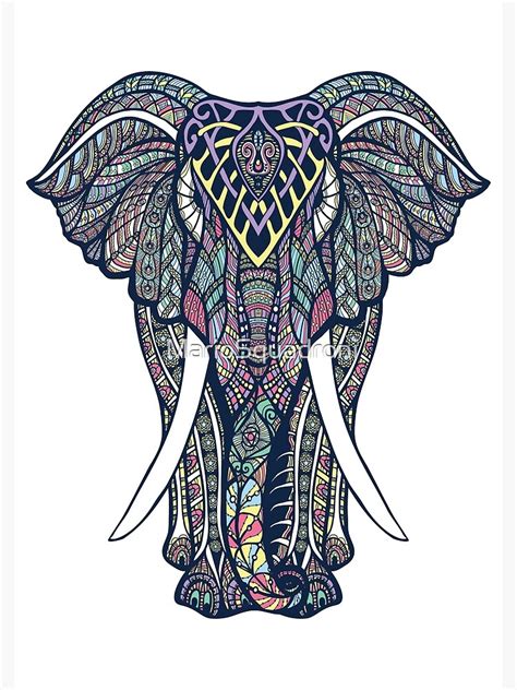 "Indian Elephant mandala" Poster for Sale by MarioSquadroni | Redbubble