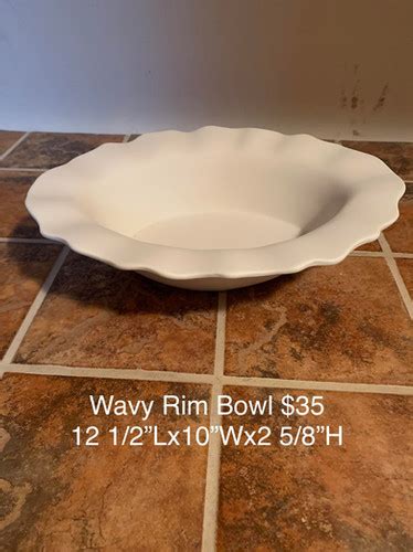 Wavy Rim Bowl The Art Shack