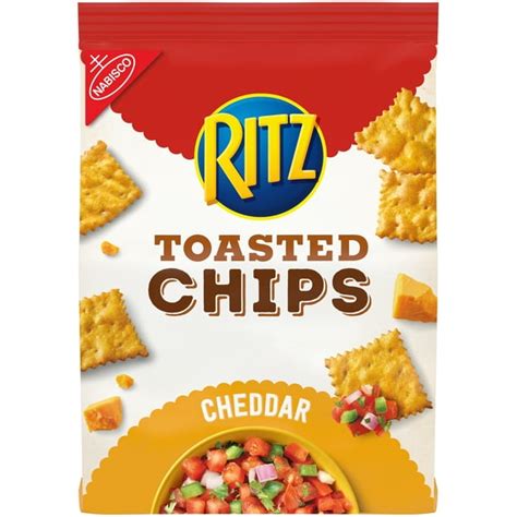 Ritz Toasted Chips Cheddar Flavored 1 81z Bag