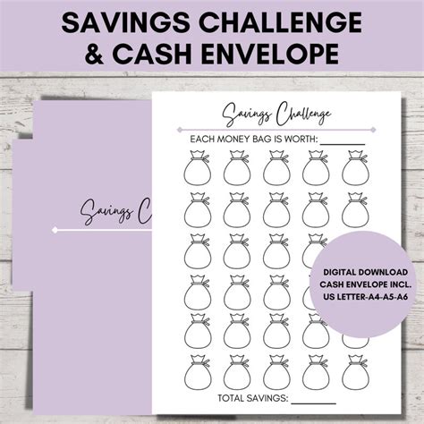 Day Challenge Printable To Save Money No Spend Money Etsy