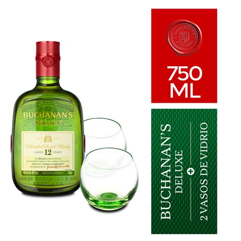 Ripley Set Whisky Buchanan S Botella Vidrio Buchanans A Os Ml