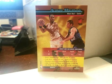 Alonzo Mourning Topps Chrome Postmen Refractor Sb Ssp Ebay