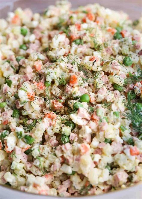 Olivier Salad Recipe Russian Potato Salad Valentinas Corner